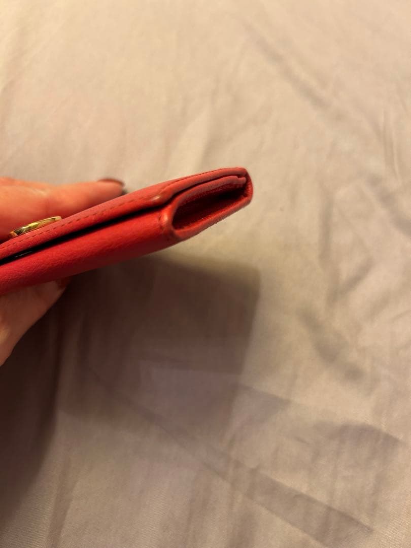 LOEWE ロエベ　レザー 赤 名刺入れ　カードケース