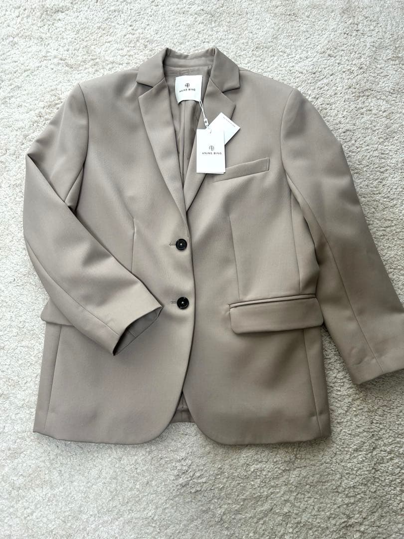 新品 定価約10万円 ANINE BING ウールブレザー XXS トープ
