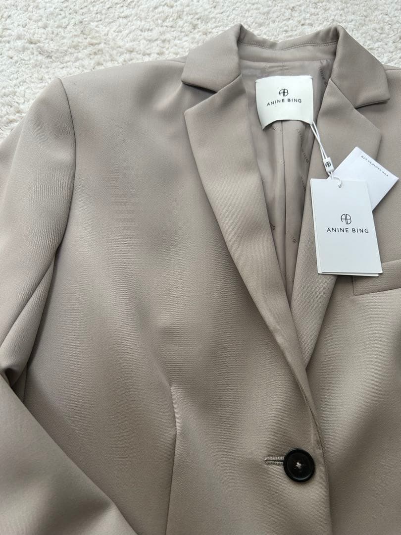 新品 定価約10万円 ANINE BING ウールブレザー XXS トープ