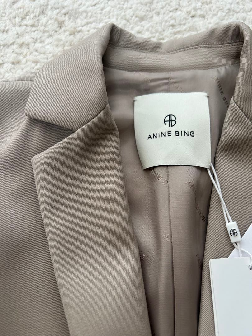 新品 定価約10万円 ANINE BING ウールブレザー XXS トープ