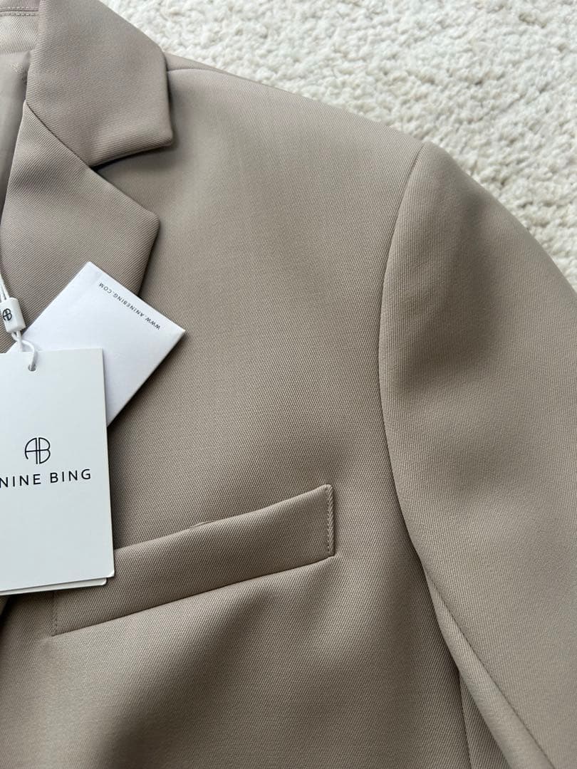 新品 定価約10万円 ANINE BING ウールブレザー XXS トープ