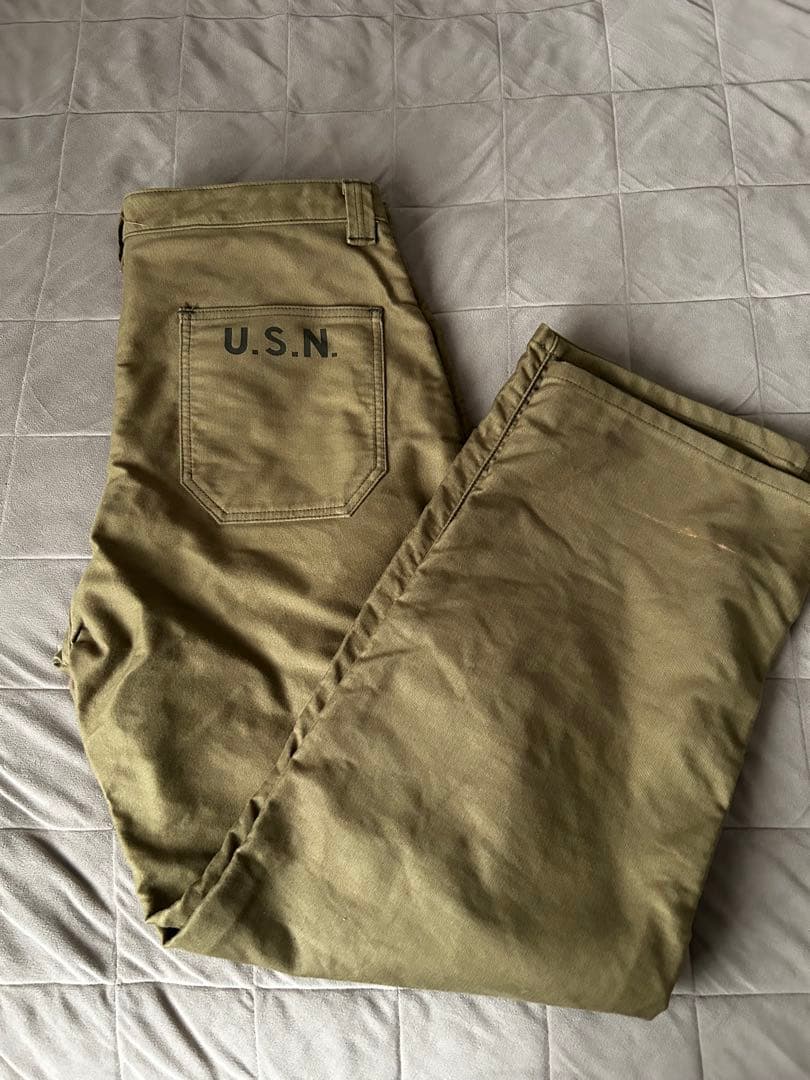 ¥30800 激渋　リアルマッコイズ　U.S.N. N-1 デッキトラウザーズ