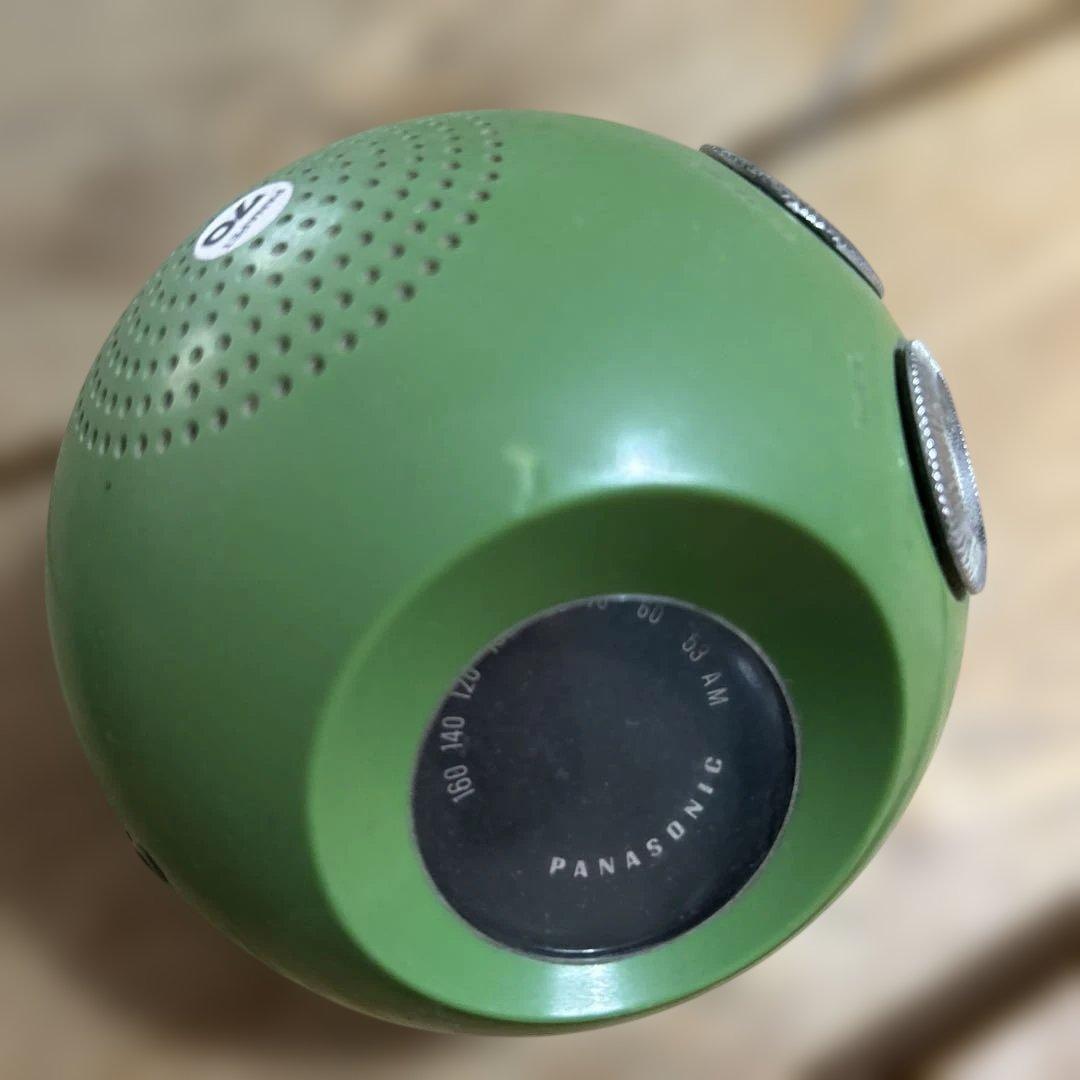 ダ*イ様 ナショナルパナソニック R-70 吊り下げ可能AMラジオ　グリーン