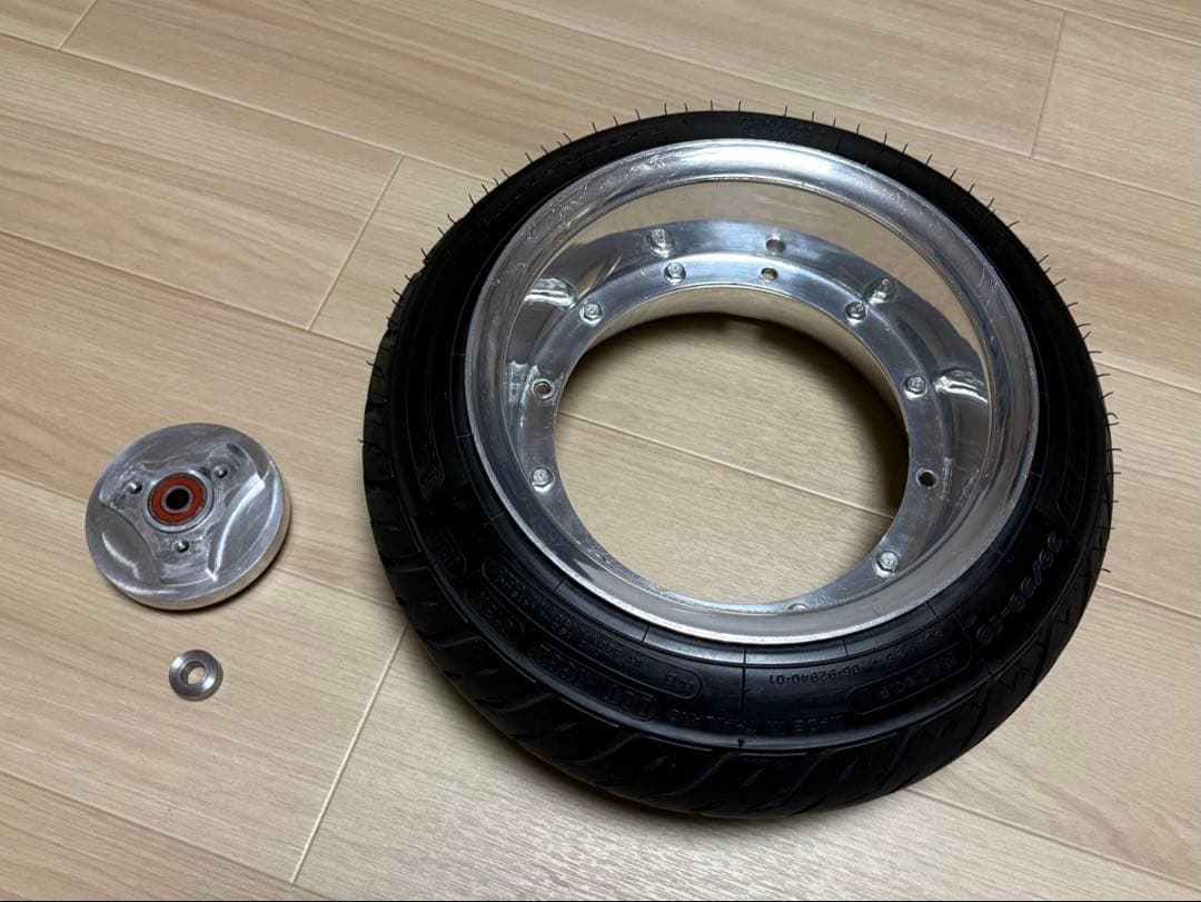 シャリーオフセットスプロケスペーサー&kepspeed5.5jリム