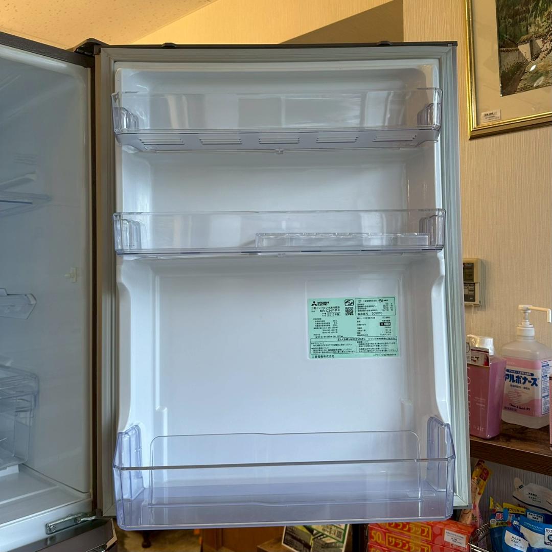 iΦ 三菱 ノンフロン冷凍冷蔵庫 MR-C34Y シャンパンピンク