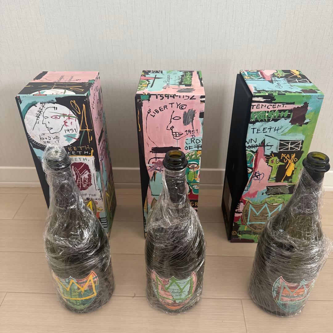 ドン・ペリニョン バスキア エディション 空瓶+空箱 3本セット