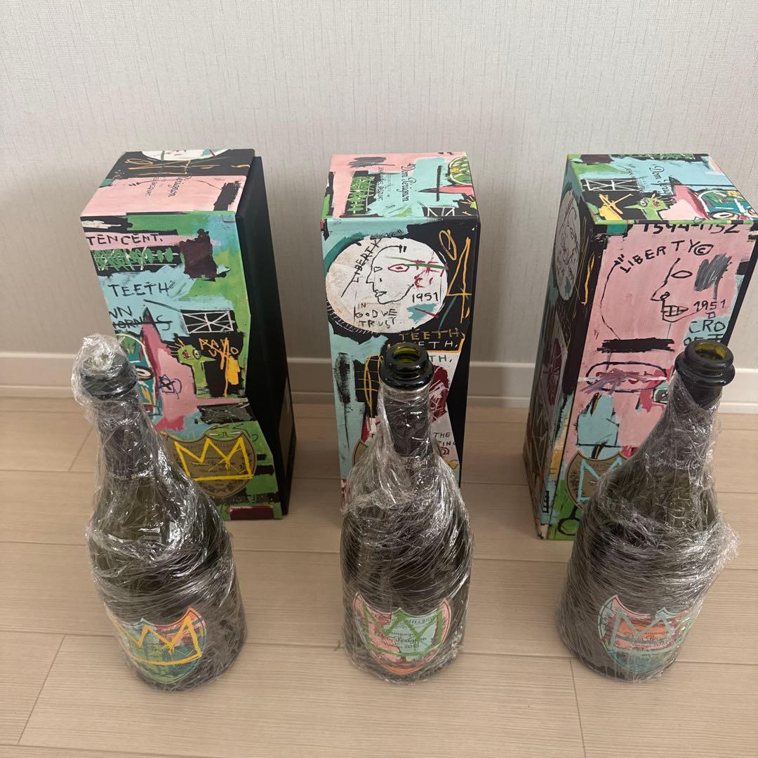 ドン・ペリニョン バスキア エディション 空瓶+空箱 3本セット