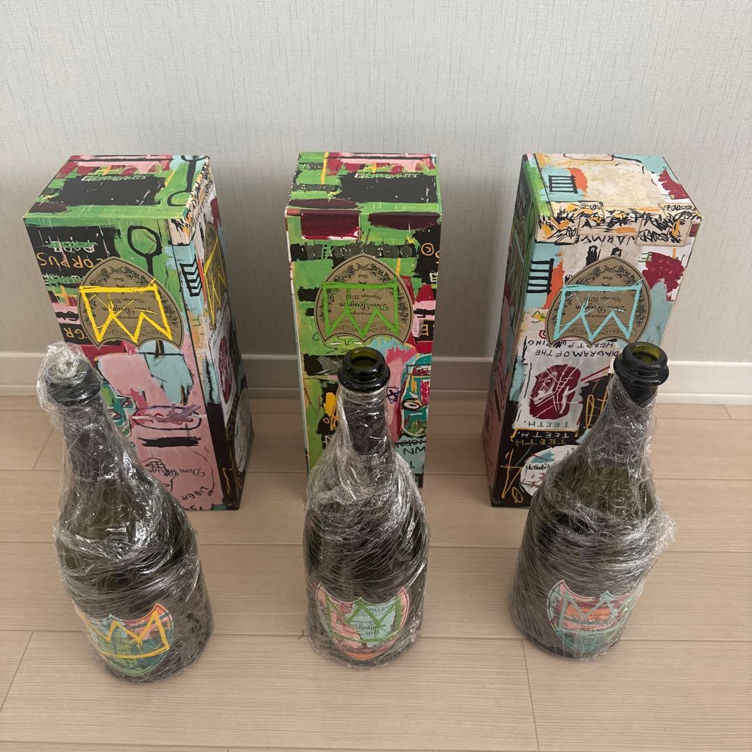 ドン・ペリニョン バスキア エディション 空瓶+空箱 3本セット
