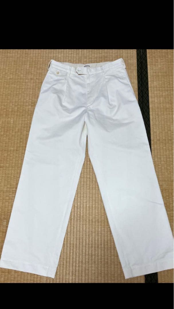 パンツ 25ss WASHED FINX CHINO ONE TUCK PANTS