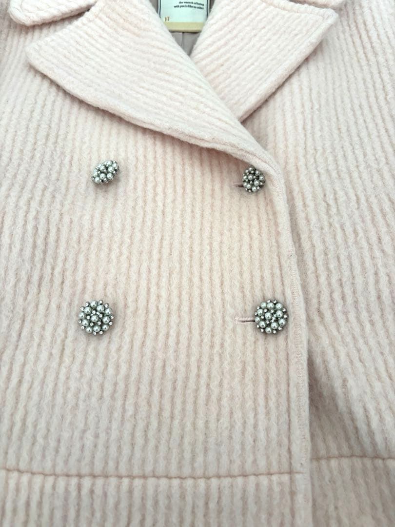 Herlipto Odette Wool-Blend Coat ピンク