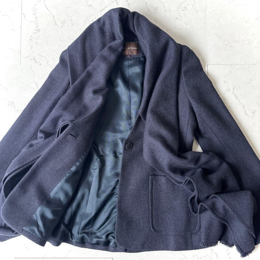 美品 イザベルマラン フランス製カシミヤ100%ストール付 テーラードジャケット