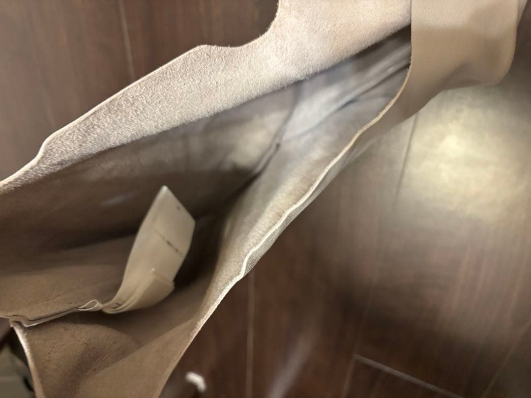 マディソンブルー　トートバッグ ライトグレー ミニバッグ レザー