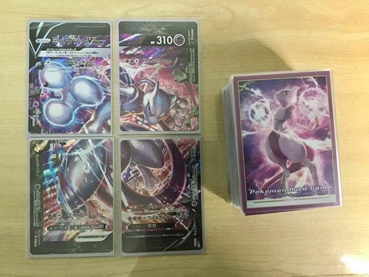 本格構築【ミュウツーVunion】デッキ メイン＆二重スリーブ