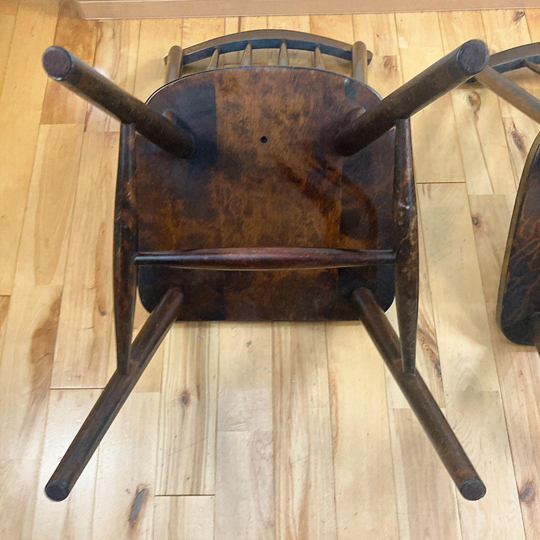 北海道民芸家具 ウィンザーチェア 樺材 廃盤モデル　2脚セット　本物志向の一脚