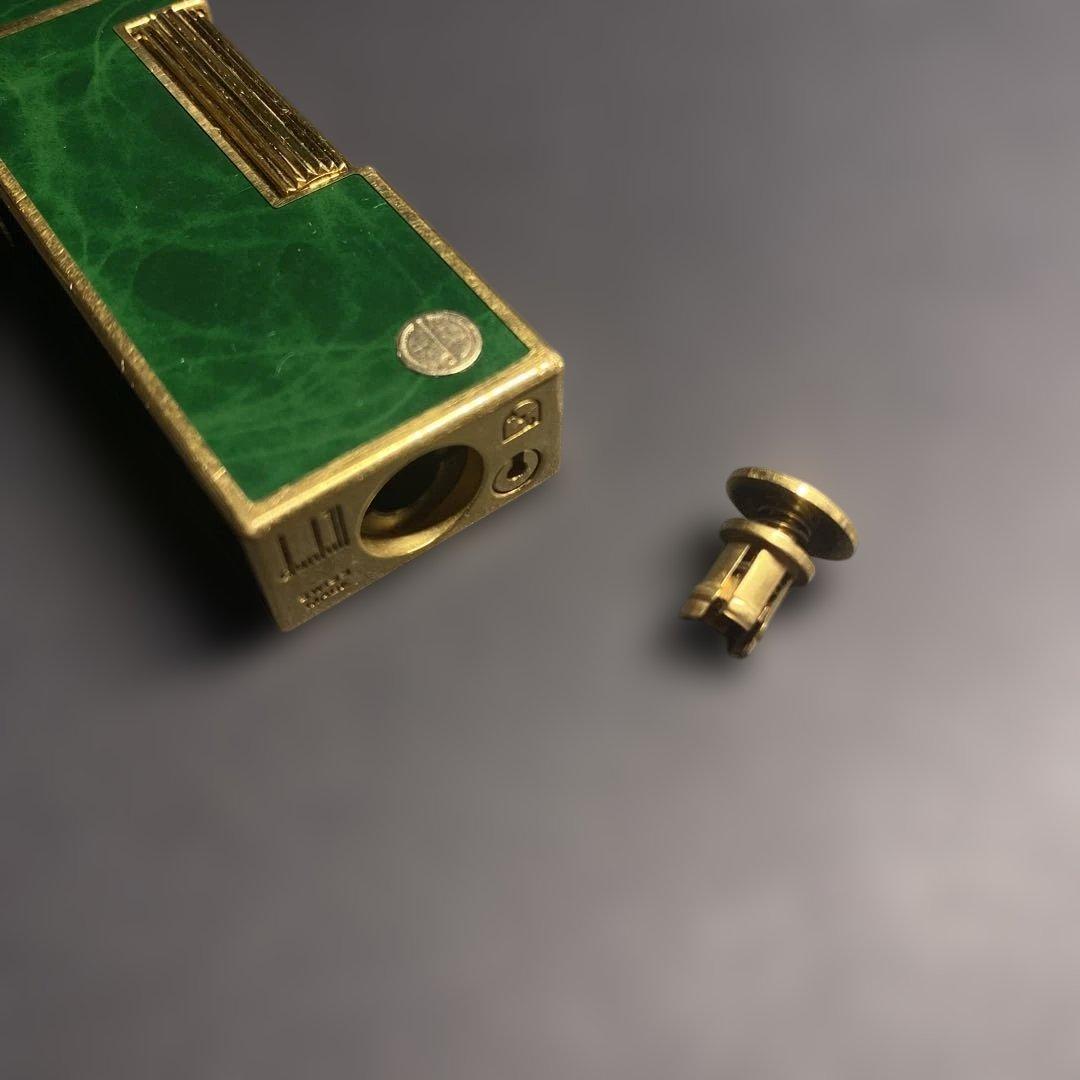 ダンヒル ガスライター グリーンマーブル ゴールド 希少 ヴィンテージ