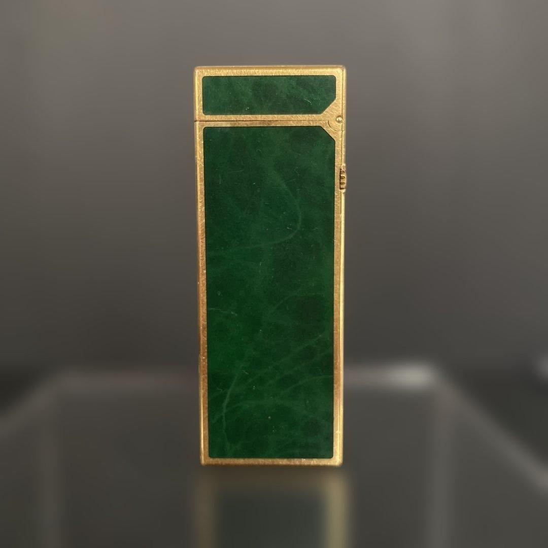 ダンヒル ガスライター グリーンマーブル ゴールド 希少 ヴィンテージ