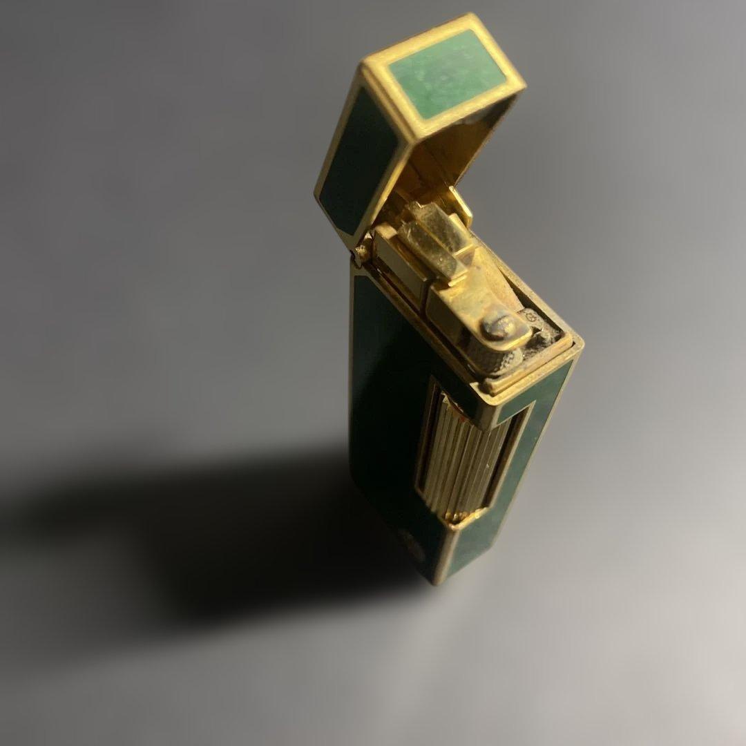 ダンヒル ガスライター グリーンマーブル ゴールド 希少 ヴィンテージ