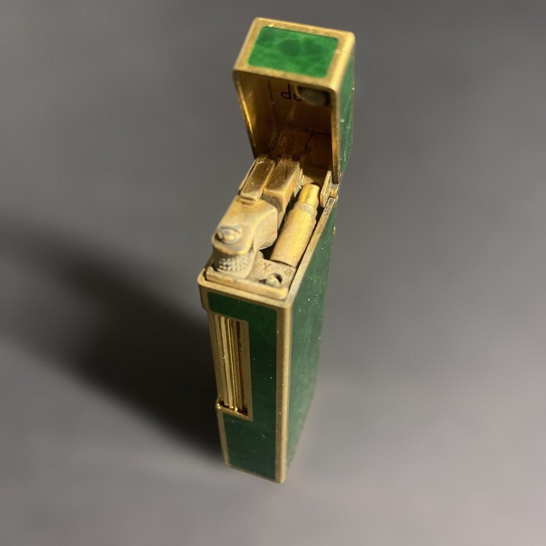 ダンヒル ガスライター グリーンマーブル ゴールド 希少 ヴィンテージ