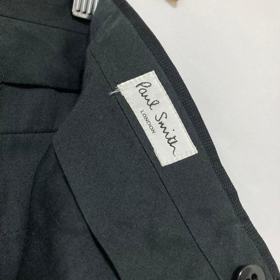 美品 Paul Smith スーツ L 3ボタン 2タック ポールスミス　黒