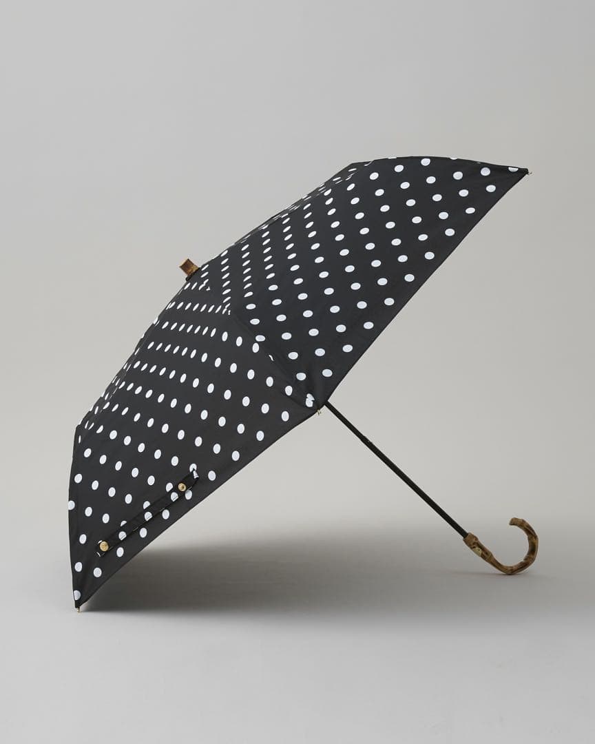 ✨美品　トラディショナルウェザー　晴雨兼用折り畳み傘　ドット柄　UV加工