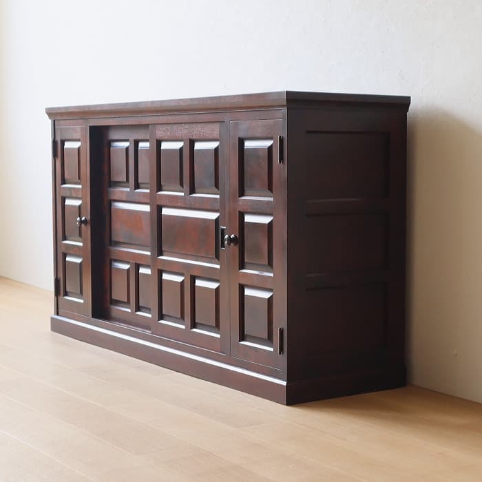 アンティーク 北海道民芸家具 下駄箱 サイドボード 収納棚 古家具