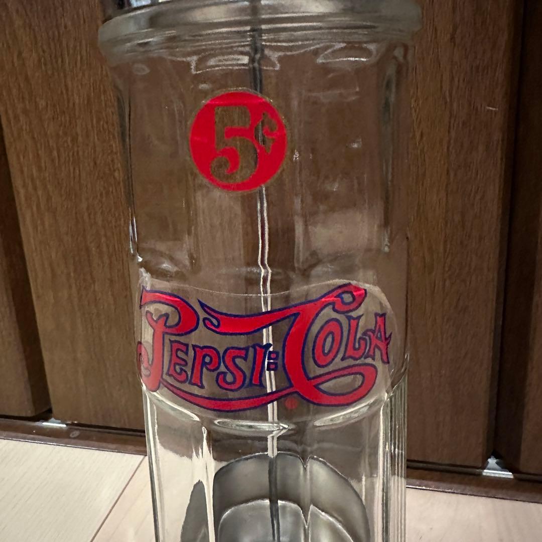 【Vintage】PEPSI COLA ストロー ディスペンサー ガラスケース