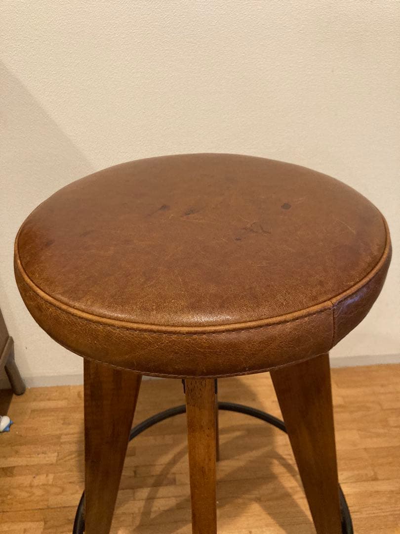 ジャーナルスタンダードファニチャー シノン ハイスツール レザー 昇降式①