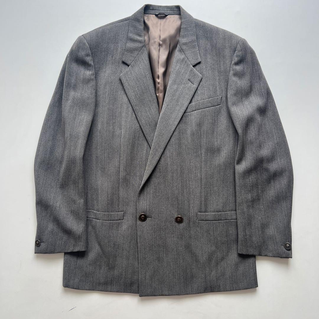 ジャンニヴェルサーチ ストライプ セットアップ メデューサボタン C265