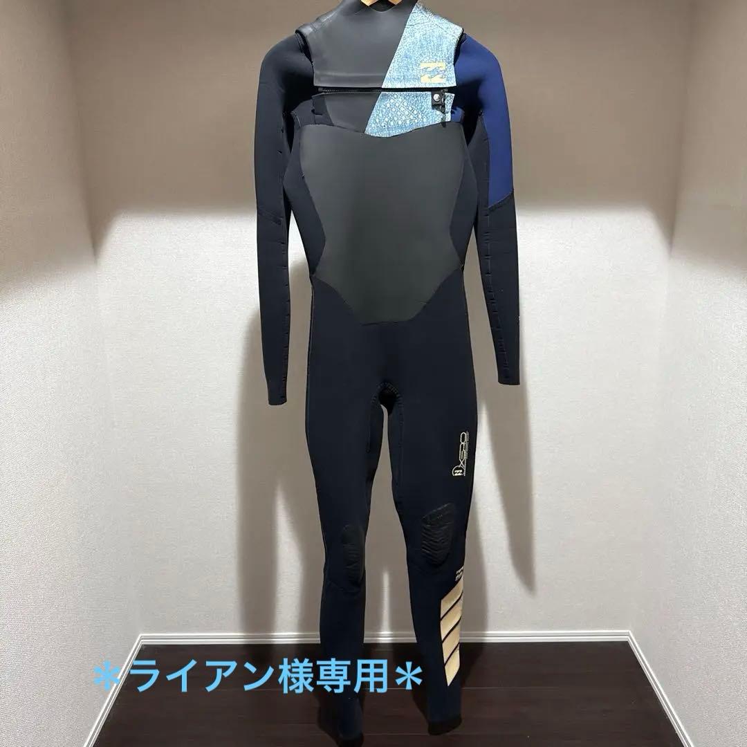 Billabong セミドライ　ブラック　ブルー　頂　フルオーダー