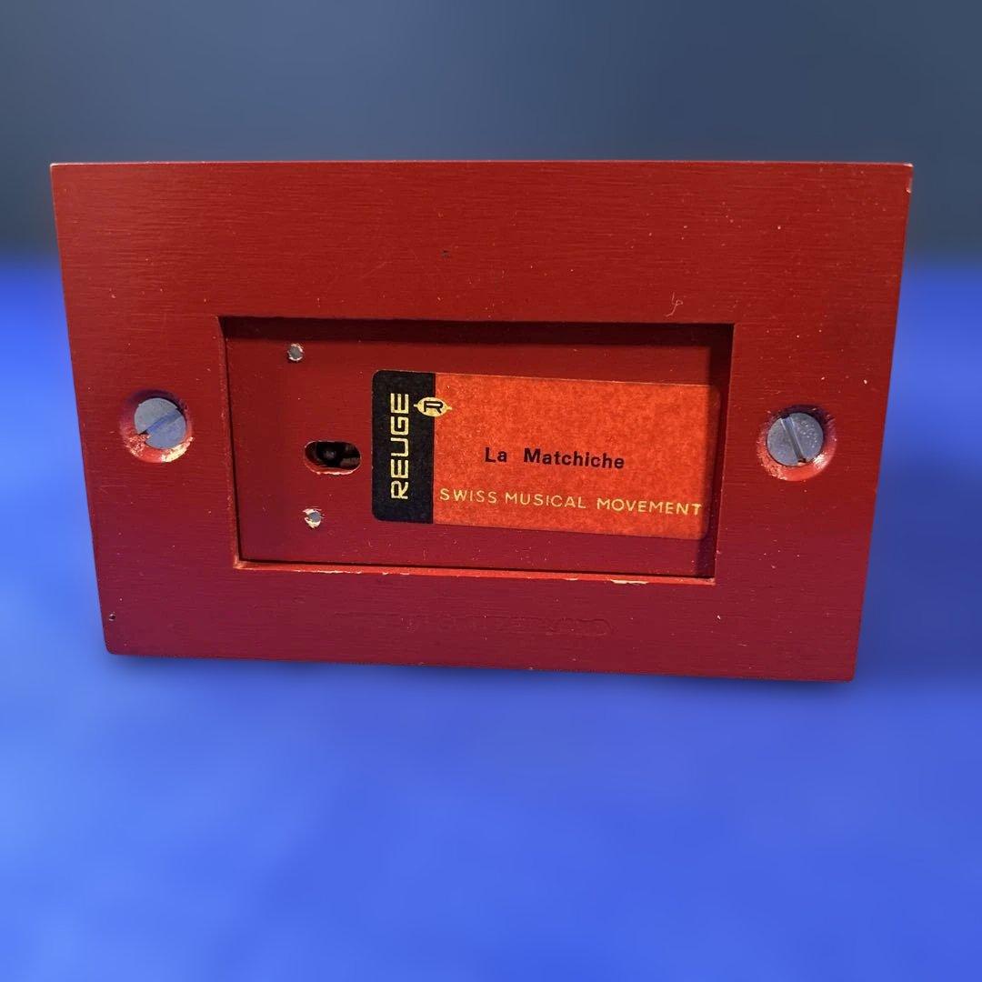 【アンティーク】REUGE スイス製 からくり ピエロ オルゴール　カギ付