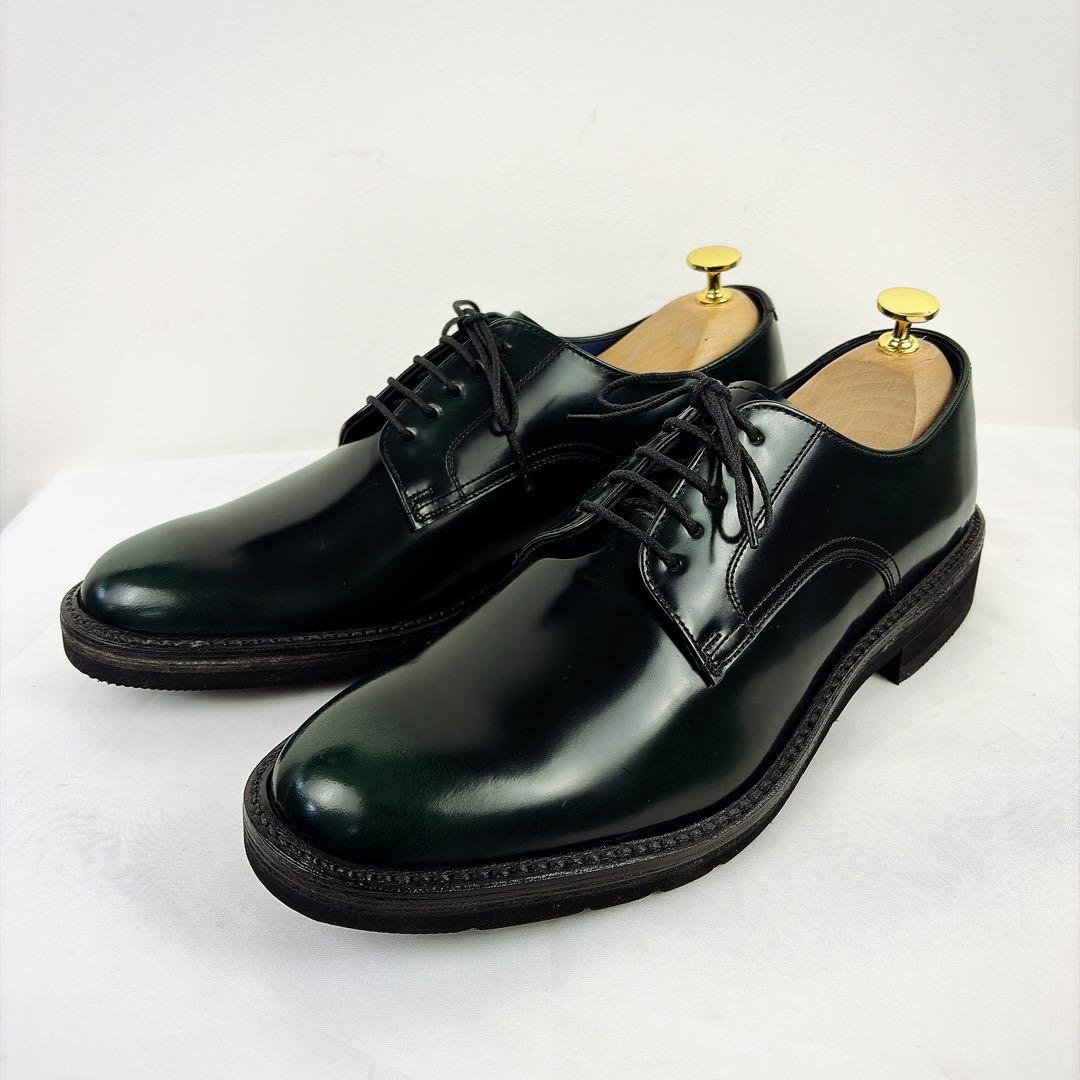 新品✨REGAL 革靴 プレーントゥ 厚底 レザー 26cm 深緑　14VR