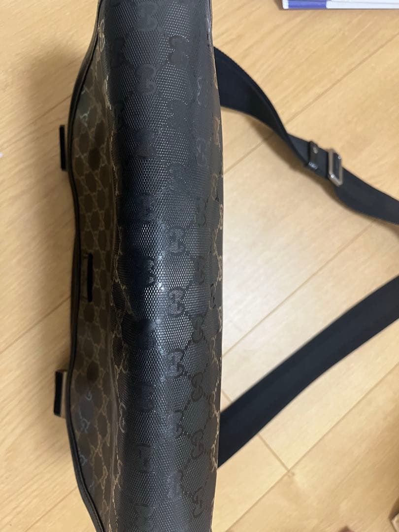 グッチ インプリメ メッセンジャーバッグ ショルダー GG柄 大容量 A4 黒