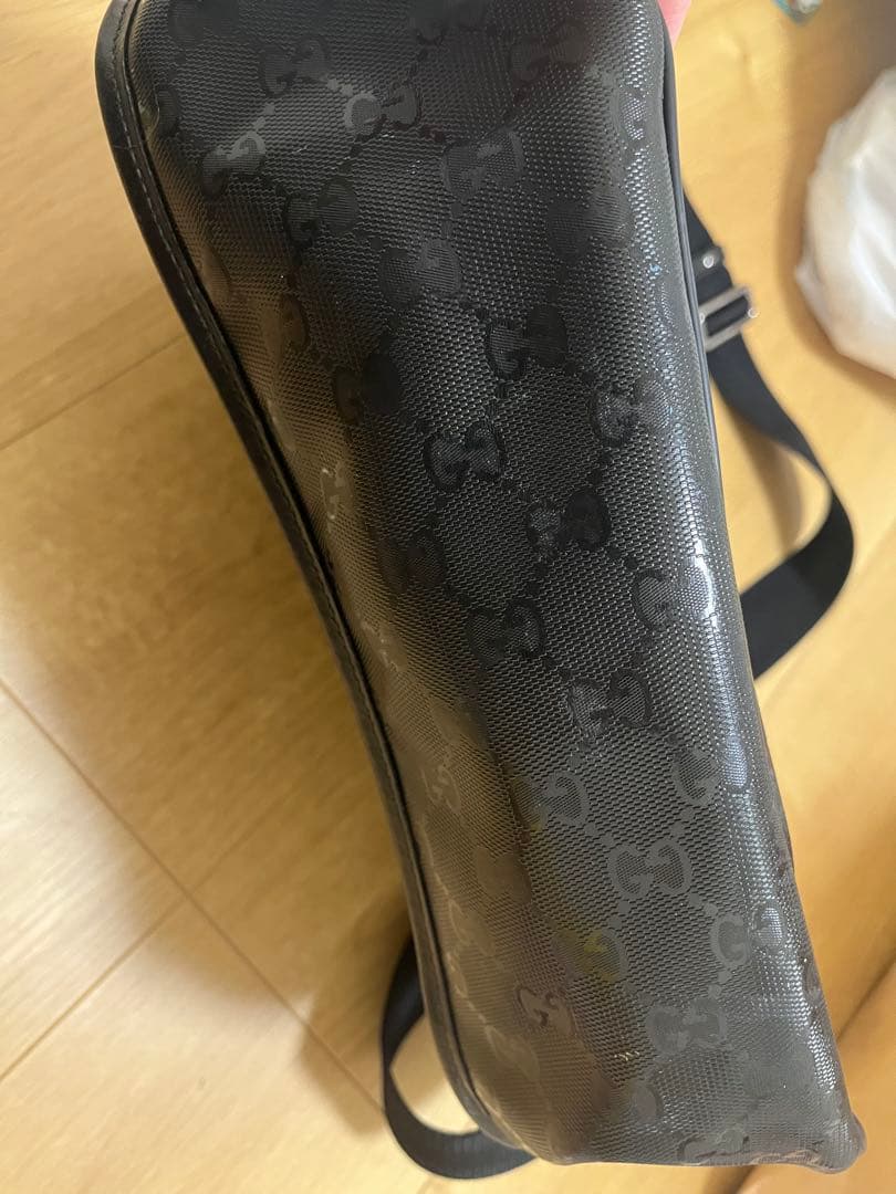 グッチ インプリメ メッセンジャーバッグ ショルダー GG柄 大容量 A4 黒