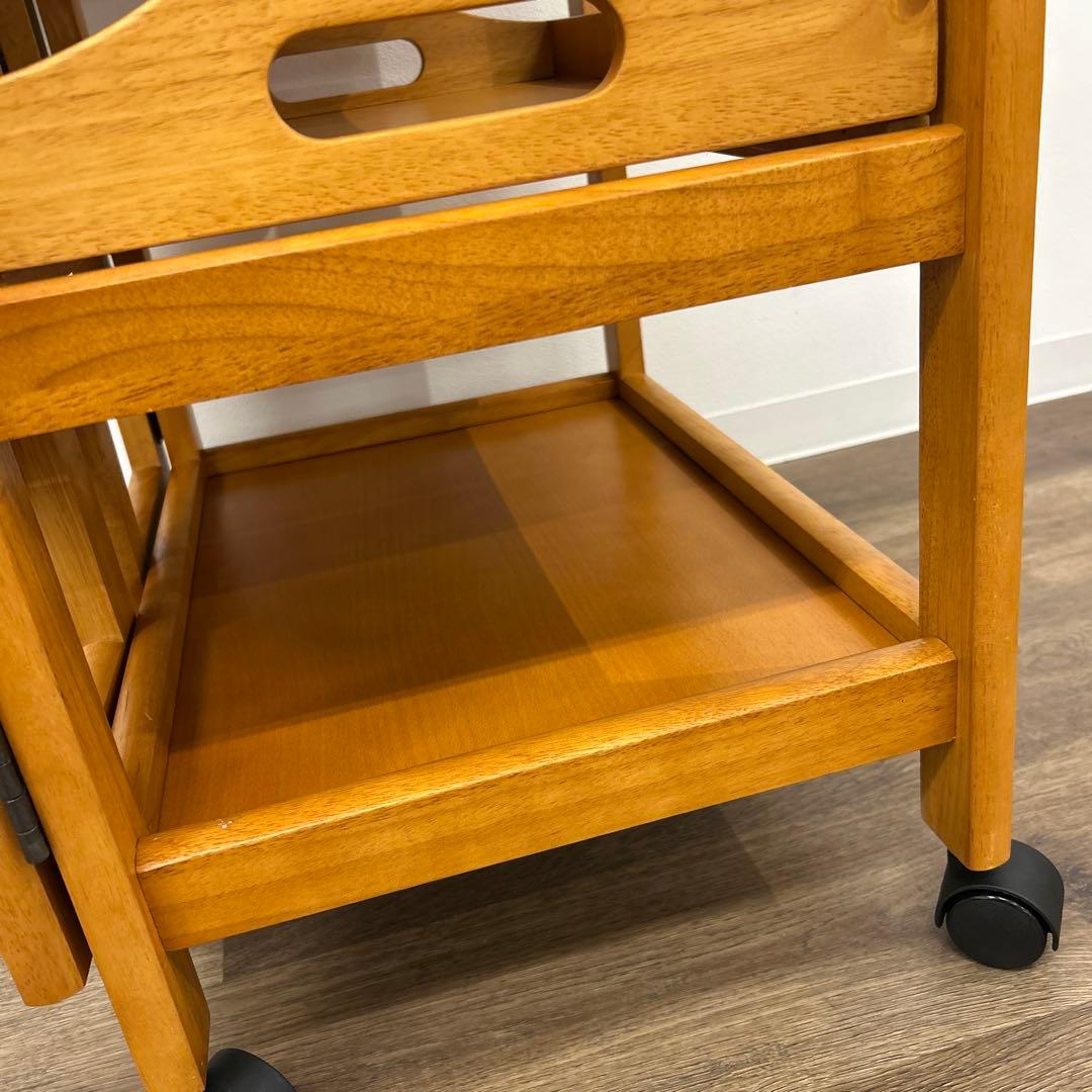 アウトレット★折畳み式キッチンワゴン キャスター付き バタフライワゴン 完成品