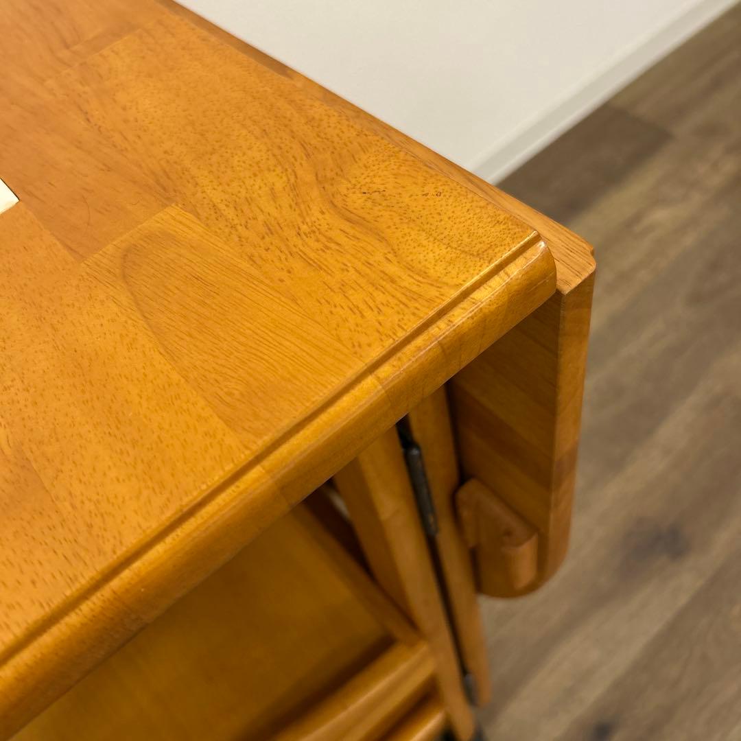 アウトレット★折畳み式キッチンワゴン キャスター付き バタフライワゴン 完成品