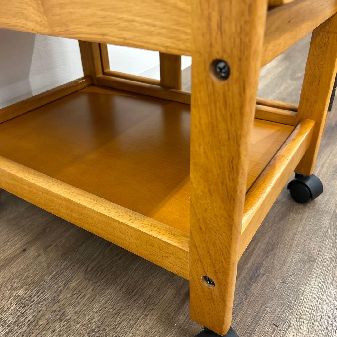 アウトレット★折畳み式キッチンワゴン キャスター付き バタフライワゴン 完成品