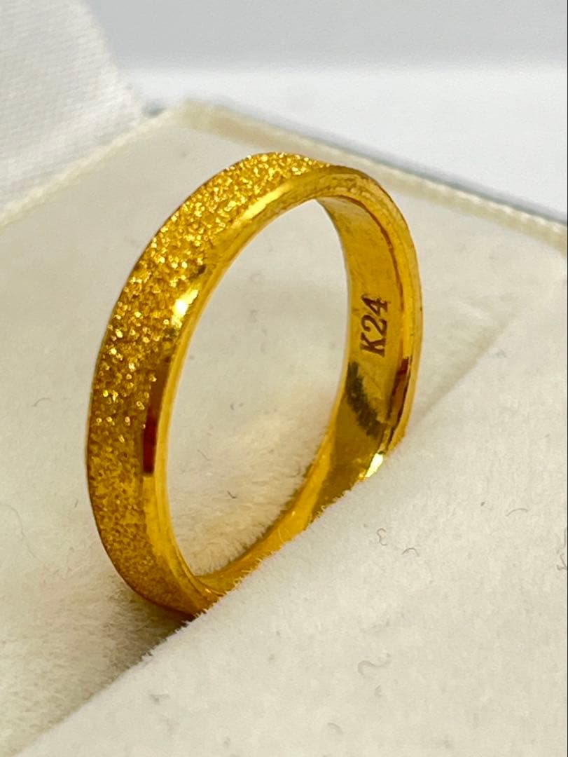 あーきK24純金グロスリング 4.00g指輪リング 刻印あり ハンドメイド