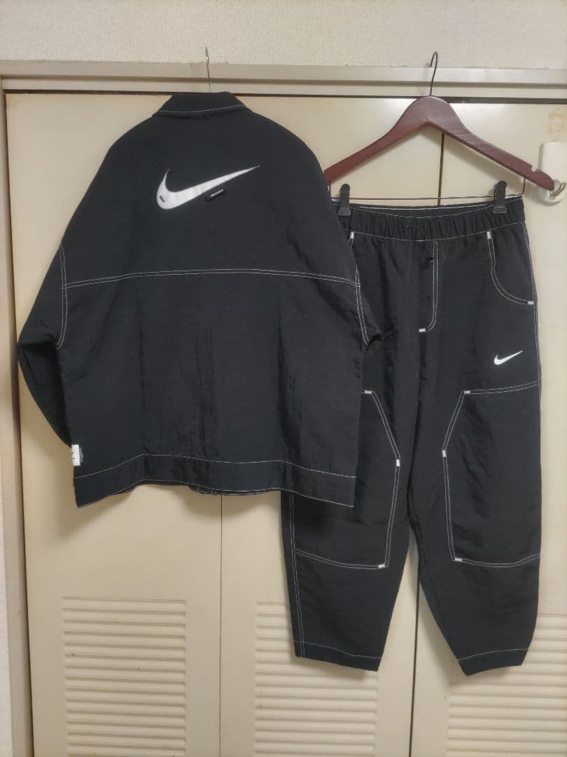 【美品】NIKE ナイキ ナイロン ジャケット パンツ セットアップ 上下 L