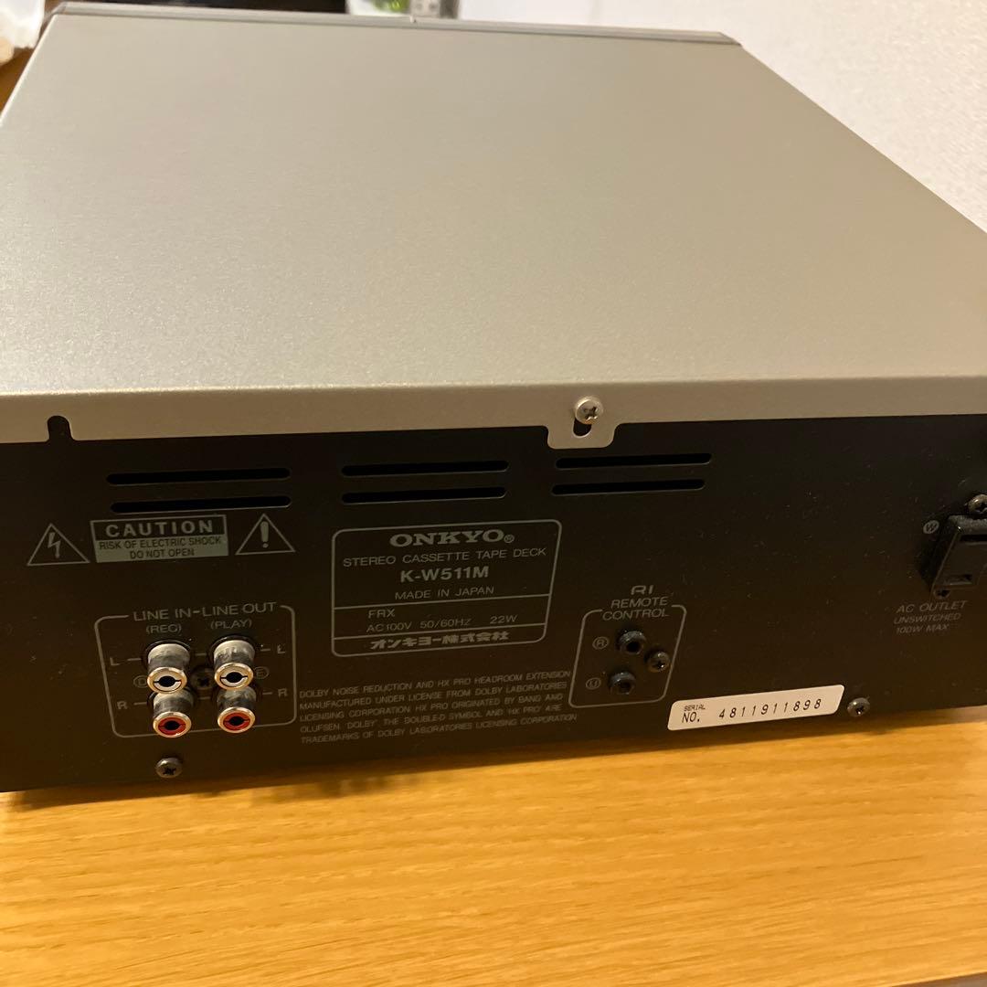 ONKYO カセットテープデッキ K-W511M動作確認済
