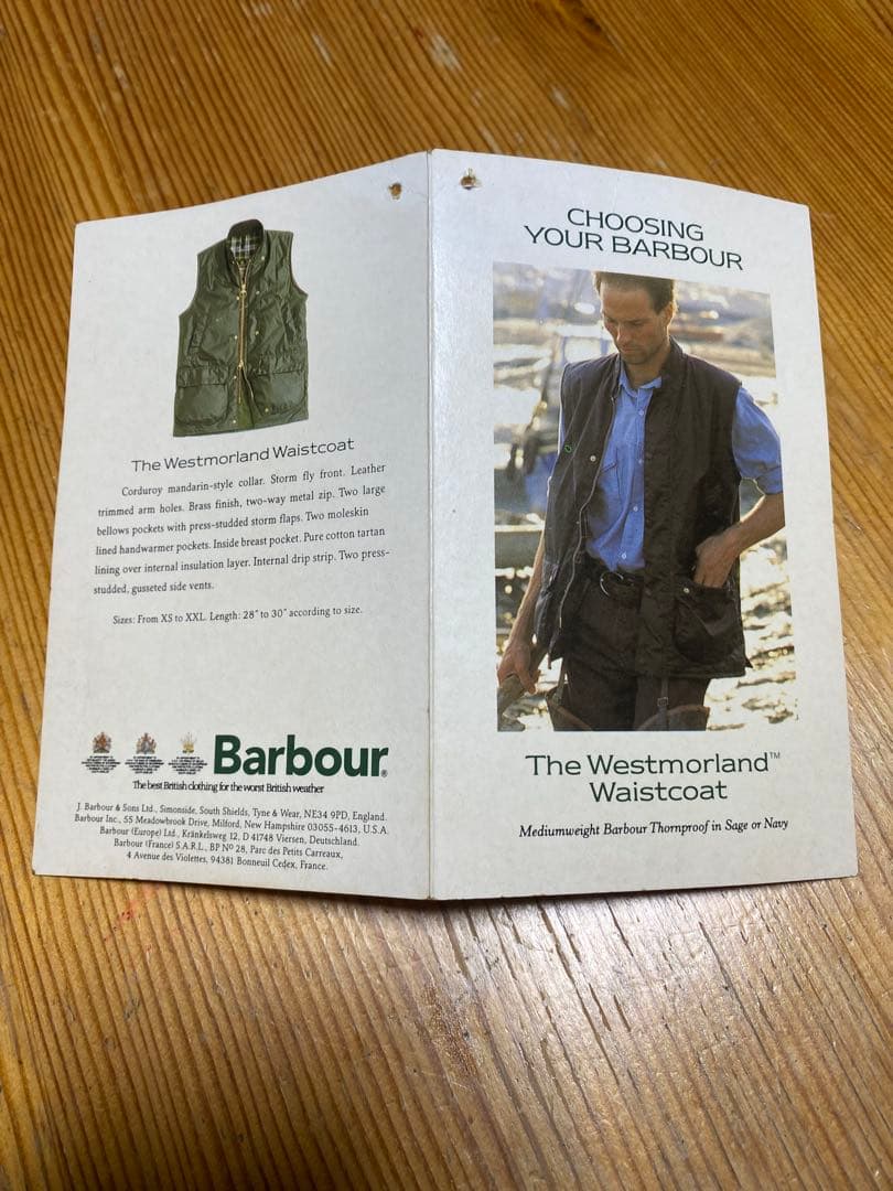 Barbour UK製 WESTMORLAND ベスト付属品付　期間限定値引中
