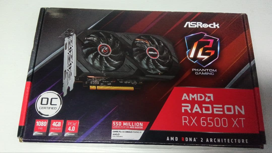 Radeon　RX6500XT ASRock　PHANTOM　GAMING