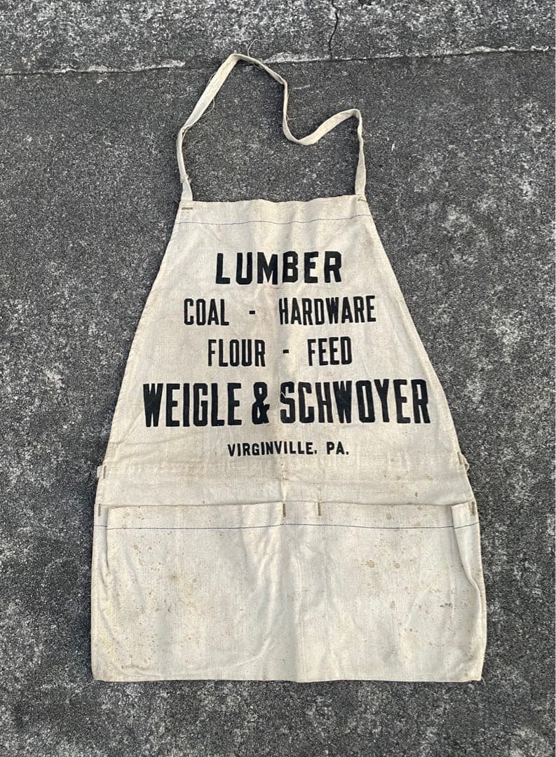 ビンテージ/USA製/アドバタイジング/ワークエプロン/キャンパス