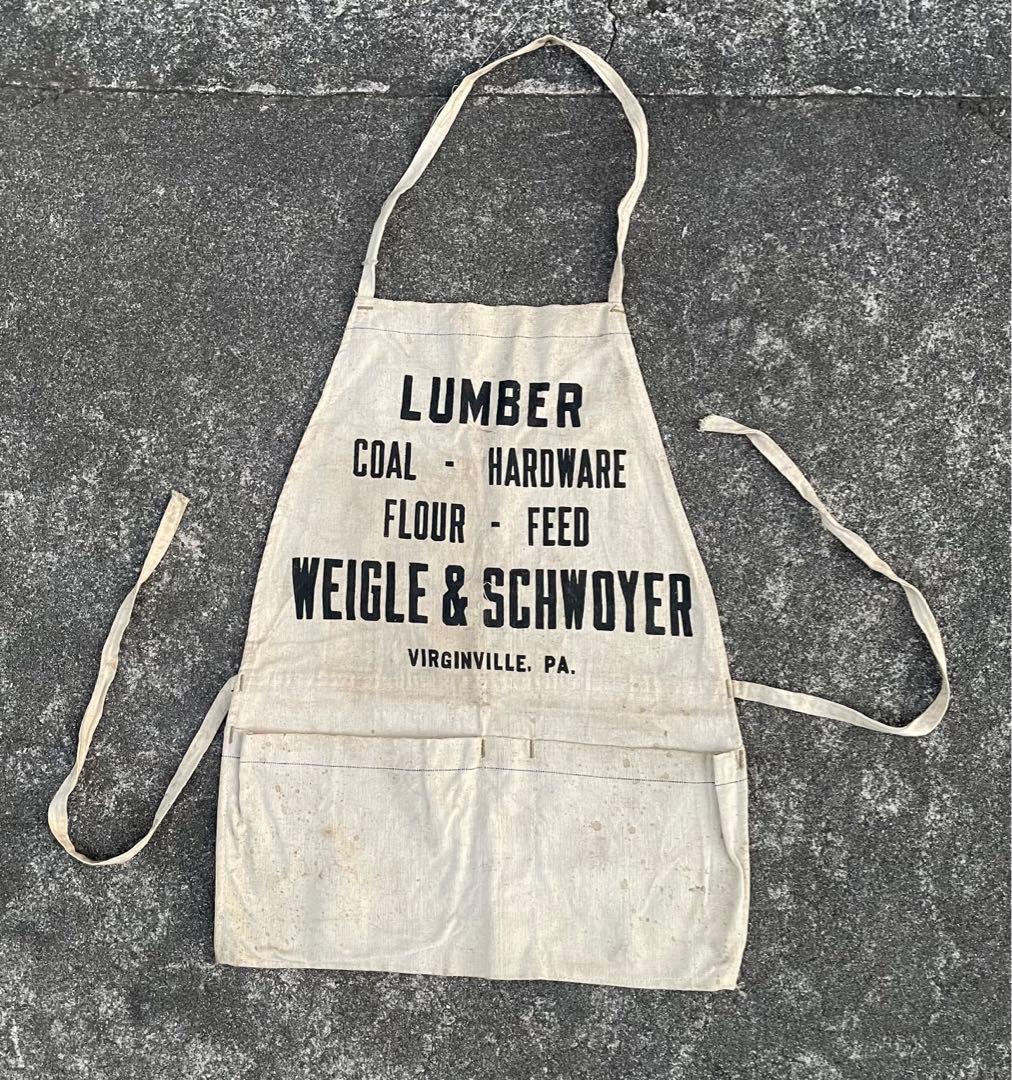 ビンテージ/USA製/アドバタイジング/ワークエプロン/キャンパス