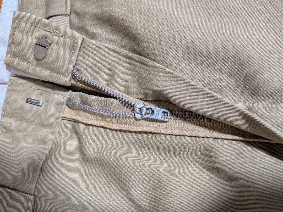 Dickies 70s アルミTALON チビタグ USA製 カーキ ベージュ