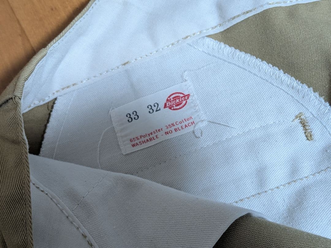 Dickies 70s アルミTALON チビタグ USA製 カーキ ベージュ