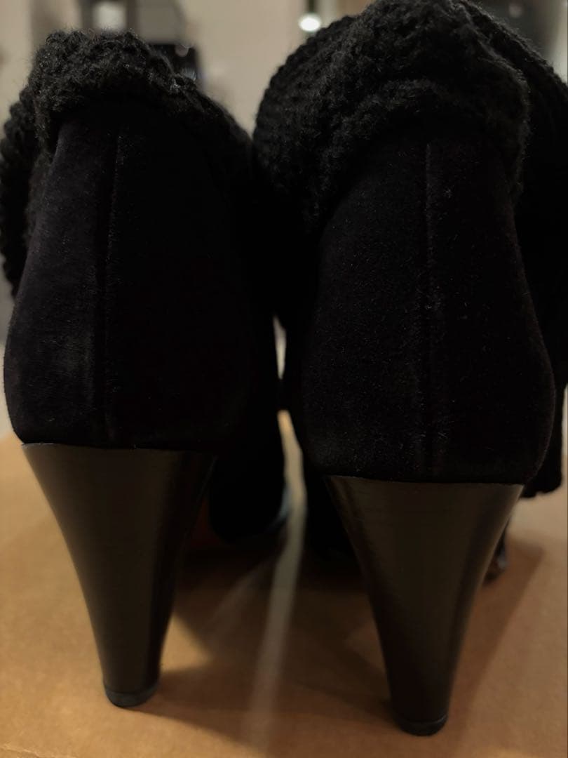 Diesel 黒　クシュクシュニット✖️スエード ロングブーツ