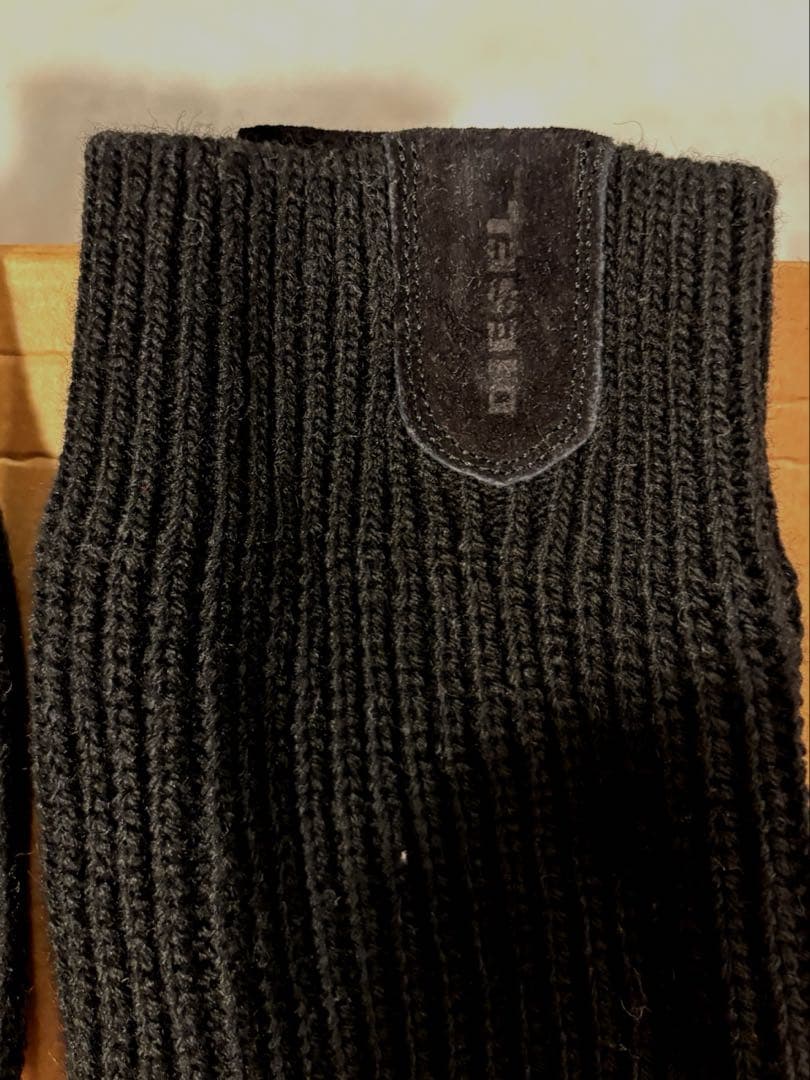 Diesel 黒　クシュクシュニット✖️スエード ロングブーツ