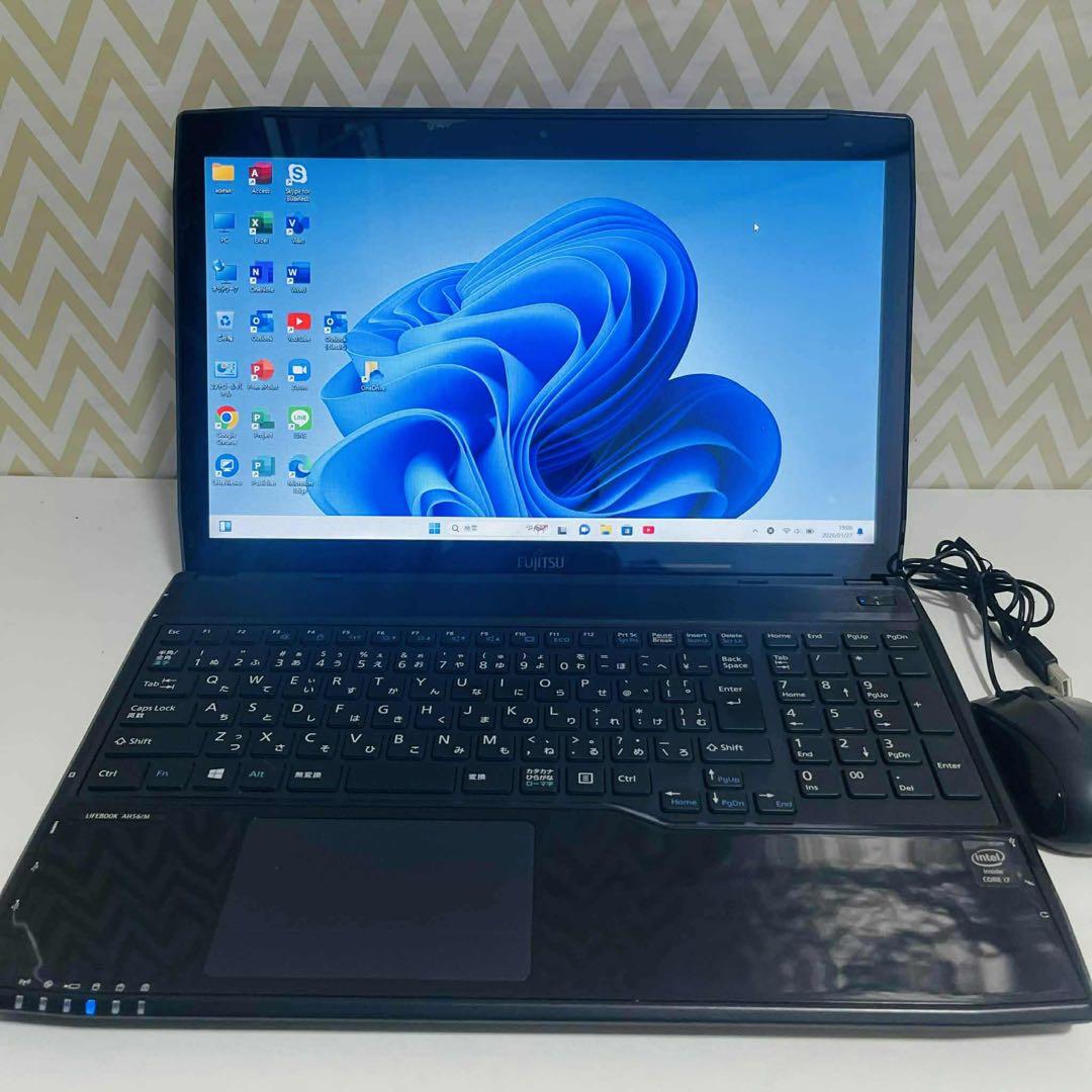 T18 Fujitsuノートパソコン i7高速 WEBカメラ Windows11