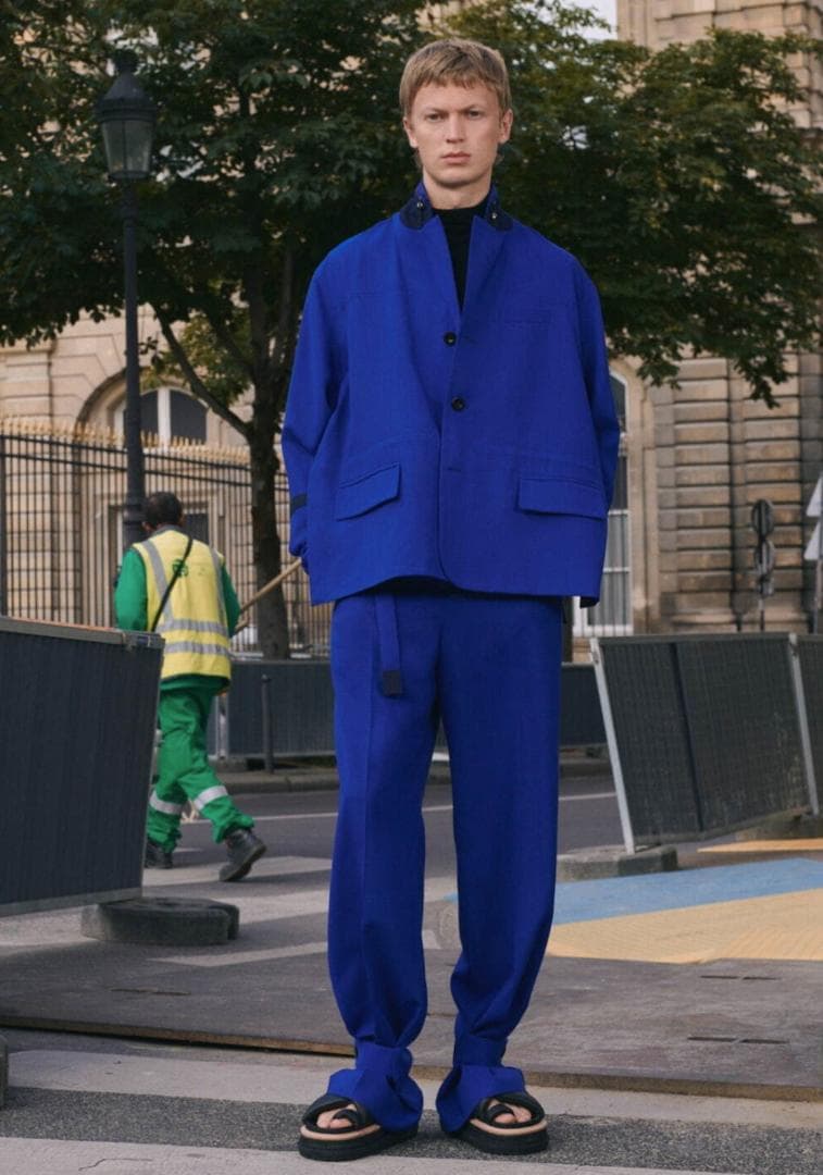 sacai サカイ 22SS テーラードジャケット オリーブ サイズ1