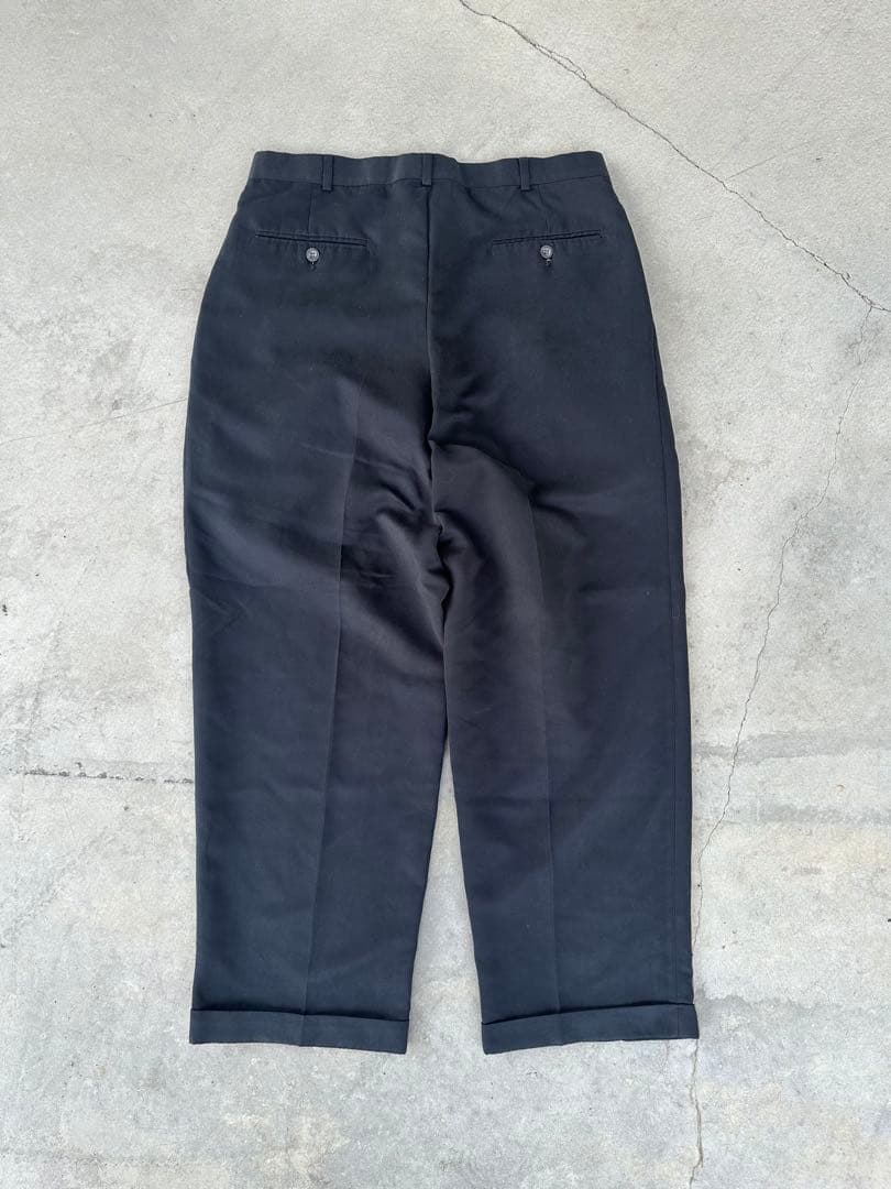 90s SLATES 3タック　スラックス　アメリカ製　W34/L30 黒